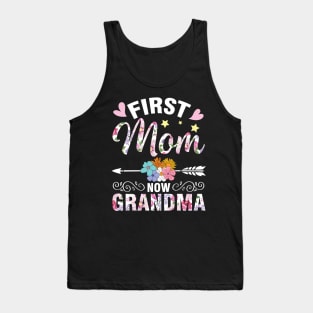 Hears Flowers Happy To Me Mother First Mom Now Grandma Nana Tank Top